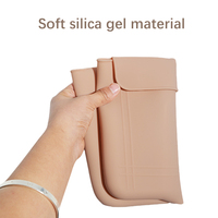 Pochette de maquillage portable en silicone, étui à cosmétiques, organiseur de voyage lavable avec logo personnalisé