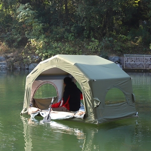 Tente de camping extérieure imperméable, type étendu, double couche, tissu Oxford, trois saisons, une chambre, assemblage manuel - Product Image 5