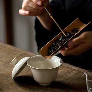 Ceramic Gaiwan With Lid Porcelain Small Kung Fu <b>Tea</b> <b>Set</b> Handheld Teacup For Afternoon <b>Tea</b> - Product Image 3