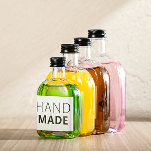 Mini botella de brandy, paquete de jugo de vidrio, bebida con tapas, botella de copa de vino - Product Image 2