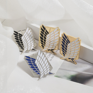 Broche en métal émaillé dur avec logo des Ailes de la Liberté de L'Attaque des Titans, bijoux périphériques d'anime - Product Image 5