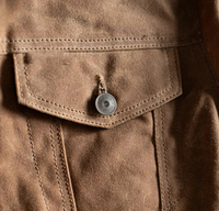 Veste de travail personnalisée en toile de type Barn Coat avec col en velours côtelé, boutons-pression OEM, délavage vieilli, en toile de canard épaisse cirée, style Detroit Chore pour homme