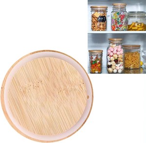 Tái Sử Dụng Cấp Thực Phẩm Tiêu Chuẩn Tre Nắp Tre Bìa Kích Thước Khác Nhau Cho Miệng Rộng Mason Jar Lưu Trữ Nến Jar Tre Jar Nắp - Product Image 2