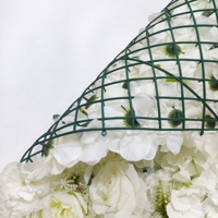 Panel de Pared de Flores Artificiales de Hortensias y Rosas de Seda Blancas para Bodas, San Valentín y Eventos Navideños