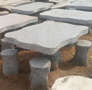 Bàn Đá Tròn Ngoài Trời Và Ghế Dài - Product Image 5