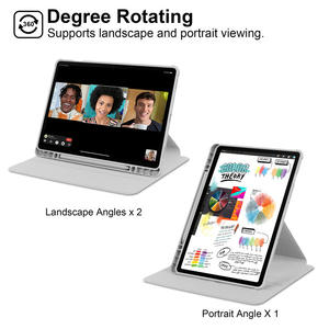 Funda Giratoria para Samsung Galaxy <span class=keywords><strong>Tab</strong></span> S10 Lite S10 FE S9 FE 10.9'' S9 11'' con Soporte para <span class=keywords><strong>S</strong></span> <span class=keywords><strong>Pen</strong></span>, Rotación de 360 Grados, Cubierta Trasera Transparente - Product Image 2