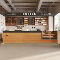 Comptoir de réception multifonction pour pâtisseries et cafés, vitrine de boulangerie intégrée