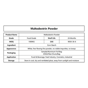Bulk Corn <b>Starch</b> Maltodextrin DE10-20 Food Additive Thickener Stabilizer 25kg Bag Manufacturer Direct OEM Available - Product Image 2