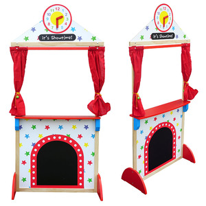 Teatro <span class=keywords><strong>di</strong></span> burattini educativo in legno gioco <span class=keywords><strong>di</strong></span> ruolo per bambini giocattolo teatro <span class=keywords><strong>di</strong></span> burattini in legno con tende teatro <span class=keywords><strong>di</strong></span> spettacolo <span class=keywords><strong>di</strong></span> burattini per bambini in legno - Product Image 2
