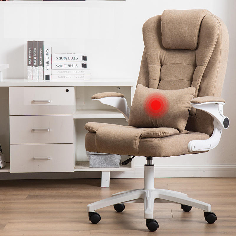 Swivel Back Support Mesh Soft boss Meeting Black Leather Office Chair with Lumbar Pillow