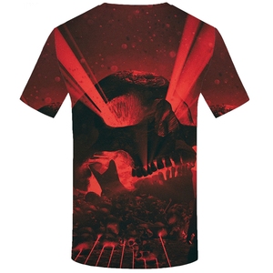 Camiseta Divertida de Rock Casual con Estampado de Llamas 3D de <span class=keywords><strong>Terror</strong></span> para Hombre, Talla Grande, Transpirable, de Punto, de Manga Corta - Product Image 2