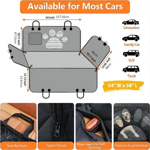100% étanche <span class=keywords><strong>chien</strong></span> voiture hamac visuel maille fenêtre côté fermeture éclair Polyester Nylon siège de voiture couverture <span class=keywords><strong>pour</strong></span> siège arrière protection <span class=keywords><strong>chien</strong></span> voiture - Product Image 2