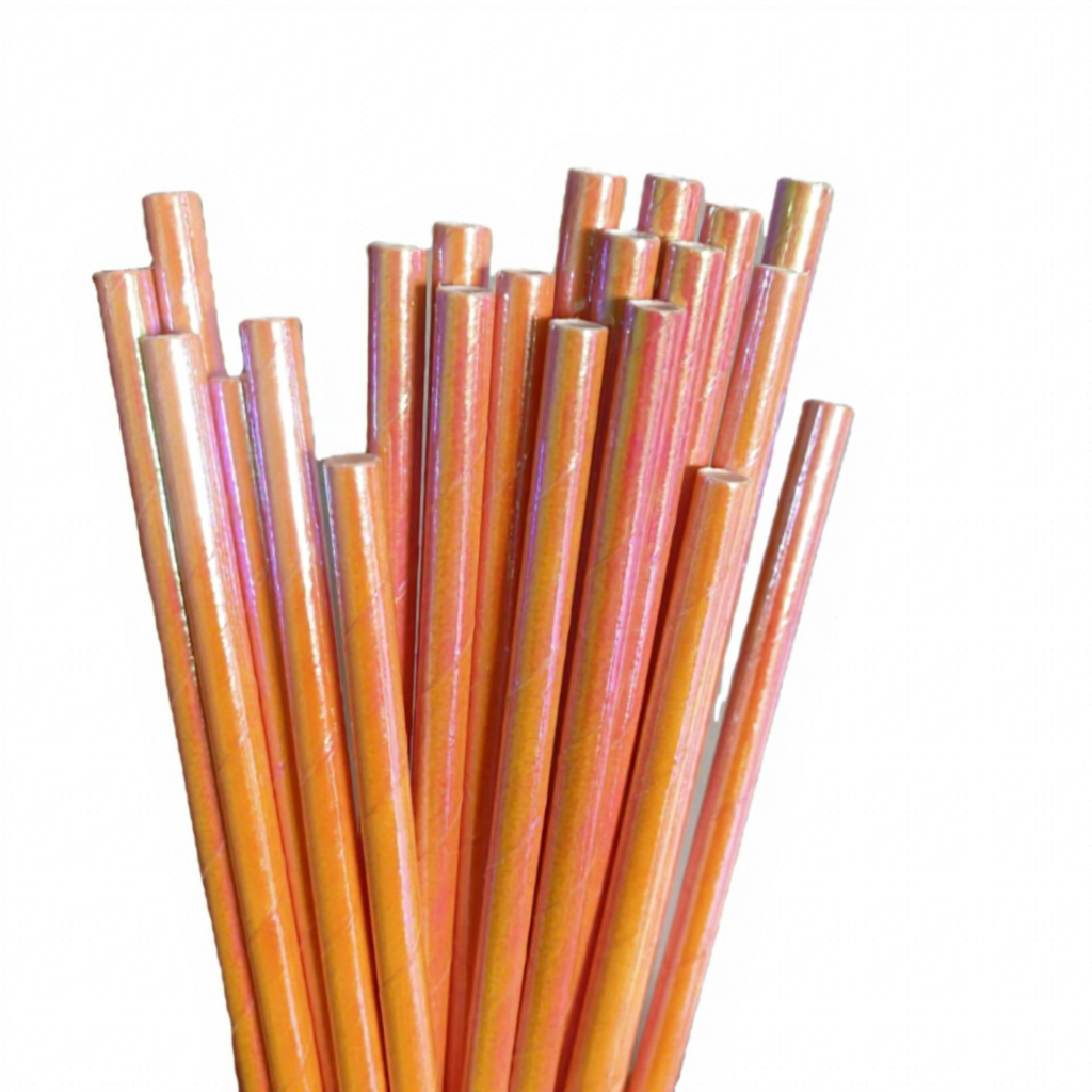 Smartops High Quality Different Size Colored Funny Drinking Paper Straw Solid Paper Straw