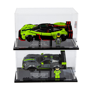 กล่องโชว์อะคริลิคใสที่เข้ากันได้กับเลโก้แชมเปียนตู้โชว์กันฝุ่นแบบวางซ้อนได้สำหรับบล็อกสร้างรถและฟิกเกอร์ - Product Image 1