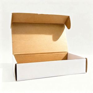 White Business Box Foldable Mailer Boxes <b>Folders</b> Custom Logo Printed Embossing Underwear Packaging Corrugated Board - Product Image 2