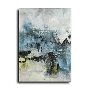 Bức tranh sơn dầu hiện đại làm bằng tay trừu tượng bức tranh sơn dầu vải sơn tường nghệ thuật trang trí 100% vẽ tay trừu tượng núi đồi xem - Product Image 1