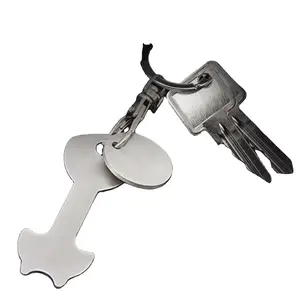 定制金属不锈钢购物车芯片手推车代币钥匙环开瓶器钥匙扣