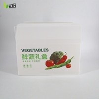 Boîte en plastique ondulé PP pliable et empilable, impression personnalisée, qualité alimentaire, pour l'emballage des asperges, des raisins, des tomates, des brocolis et des légumes