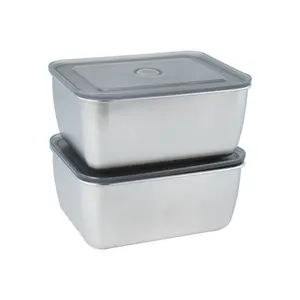 Kitchenware Keep fresh food packing box 304 stainless steel airtight food container snack box