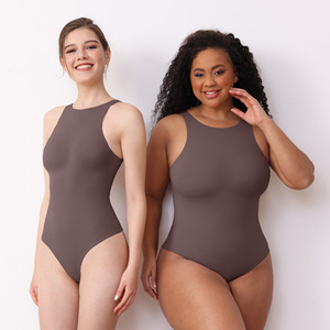 Combinaison une pièce double couche pour femme, effet gainant et liftant, sans coutures, respirante, antibactérienne, séchage rapide, sexy - Product Image 4