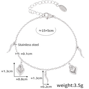 Sıcak Moda Trendi Çift Katmanlı Lüks 18 Ayar Altın Kaplama Paslanmaz Çelik Bileklik Kolyeler Düğün Yıldönümü Nişan İçin - Product Image 6