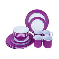 Service de vaisselle en plastique, avec impression personnalisée, design coloré, d'assiettes en mélamine