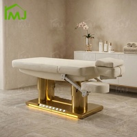 Table de massage cosmétique, table de soin du visage, table d'esthétique électrique, table de beauté de luxe, table pour extensions de cils