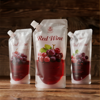 Sacs à bec de sécurité de qualité alimentaire avec impression personnalisée Pochettes à bec verseur Sacs à café liquide pour jus de fruits Sac à vin d'emballage liquide