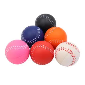 Release Pressure Foam Ball Customized Logo Squeeze Anti Stress Ball 6cm Diameter Round Shaped PU Stress Ball