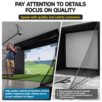 Cage de Simulateur d'Entraînement de Golf Extérieur pour la Pratique Sportive avec Filet d'Impact et Tous les Poteaux