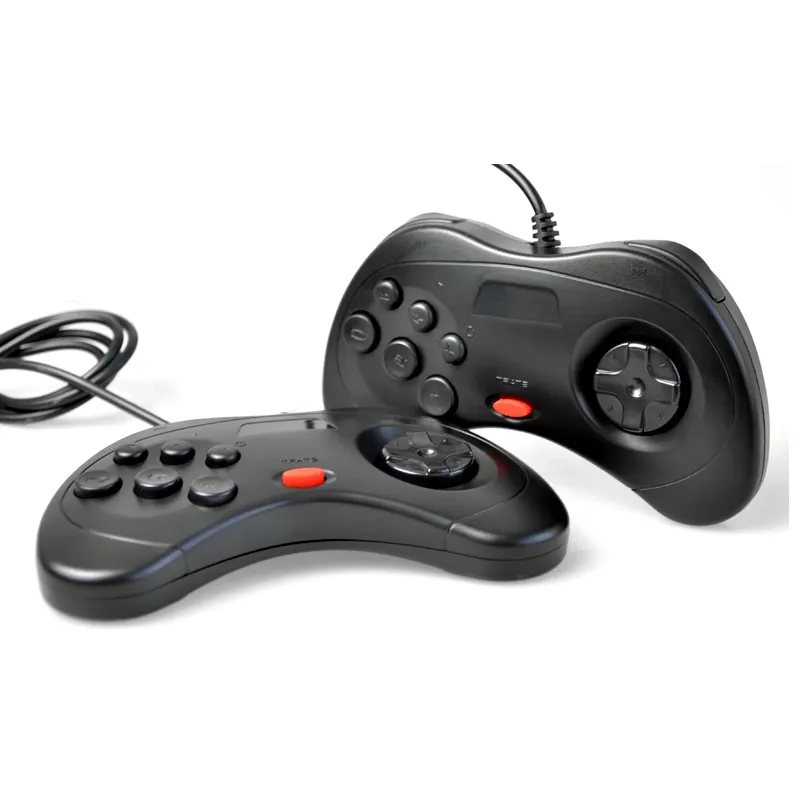 Black Wired Usb Pc Game Pad Joystick, saturn Usb Wired Game Stok Vreugde Pad Controller Voor Windows Pc Mac Linux Raspberry Pi 3