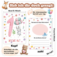 Cartes personnalisées écologiques en papier, imperméables, résistantes à l'huile, durables, pour la croissance du bébé, cartes commémoratives personnalisées privées