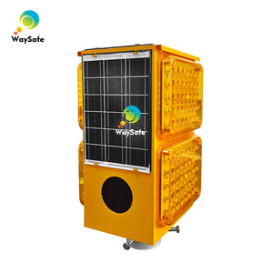 Feux d'avertissement clignotants synchronisés WaySafe, jaunes, indice de protection IP68, montage sur poteau pour une haute visibilité dans les conditions de brouillard, zones minières - Product Image 3
