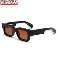 Lunettes de soleil épaisses en acétate faites à la main, unisexe, pour streetwear, conduite en extérieur, verres polarisés UV400, charnières 3+4, design antidérapant