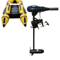 Moteur électrique de pêche à la traîne 60lbs DC 12V 50A pour eau salée, montage sur transom, moteur hors-bord à balais pour bateaux pneumatiques en PVC