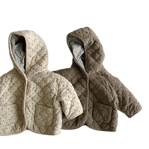 Manteau d'hiver pour bébé 2022 nouveau manteau coréen en coton rembourré à pois pour garçon de 0 à 3 ans veste chaude en coton pour fille - Product Image 1