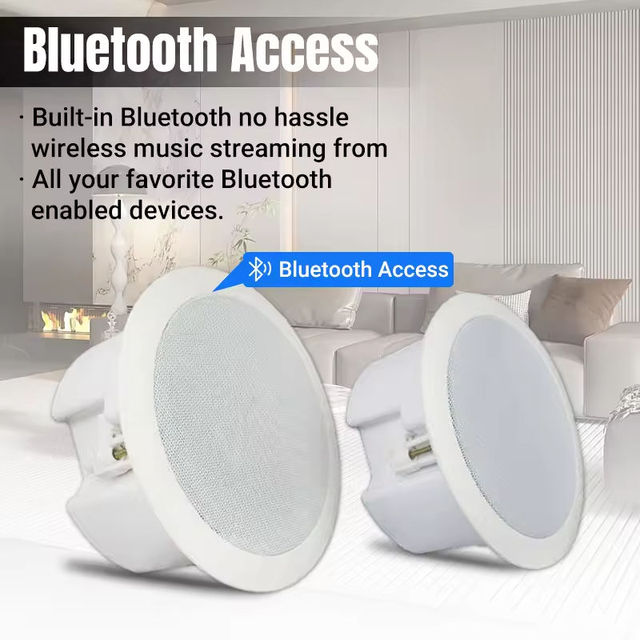 LY801 20W Slim Ceiling Mounted ABS Housing Background Music Speaker Public Address System High Fidelity for Conference Room OEM