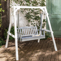 Chaise à bascule en bois massif à double siège, balançoire d'extérieur, cour, jardin, chaise longue de loisirs, piscine, patio, chaise à bascule, banc d'intérieur