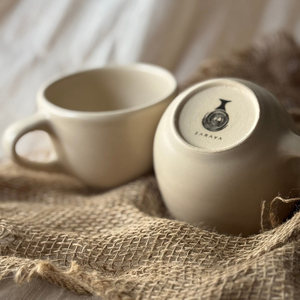 Premium High-Fired Stoneware Ceramic Coffee Cup Saucer <b>Set</b> Stackable Design Durable Elegant <b>Microwave</b> Oven Safe 180-220ml - Product Image 3