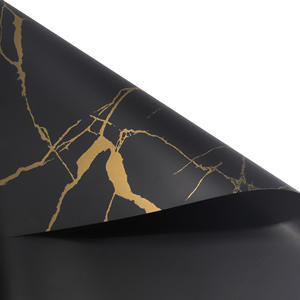 Papel de Envolver para Ramos, Comercio Exterior Transfronterizo, Flores Frescas, Diseño de Mármol Dorado, Papel Nosa Mate, Papel Coreano Liso - Product Image 4