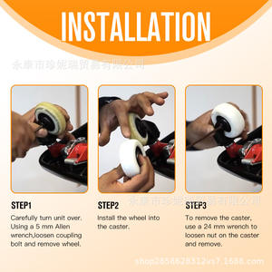 Rueda ZhenNirui de 76 mm x 30 mm para coches de juguete infantiles, rueda giratoria de plástico individual con rosca M16 para reparación - Product Image 5