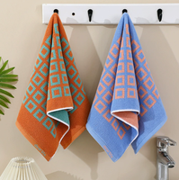 Serviette de bain pour le visage en coton pur Longren, douce, épaisse, absorbante, tissée, couleur unie, pour la maison, cadeau