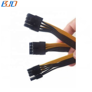 <span class=keywords><strong>สาย</strong></span>ไฟ PCI-E <span class=keywords><strong>8</strong></span> พิน ตัวเมีย เป็น 2 * <span class=keywords><strong>8</strong></span> พิน 6+2 พิน ตัวผู้ สำหรับ<span class=keywords><strong>การ์ด</strong></span><span class=keywords><strong>จอ</strong></span> GPU ขนาด 18AWG ยาว 20 ซม. มีสินค้าในสต็อก - Product Image 4