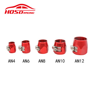 Hoso Racing Aluminum Hose Clamp AN4 AN6 AN8 AN10 AN12 Red Car Fuel Line Fitting - Product Image 1