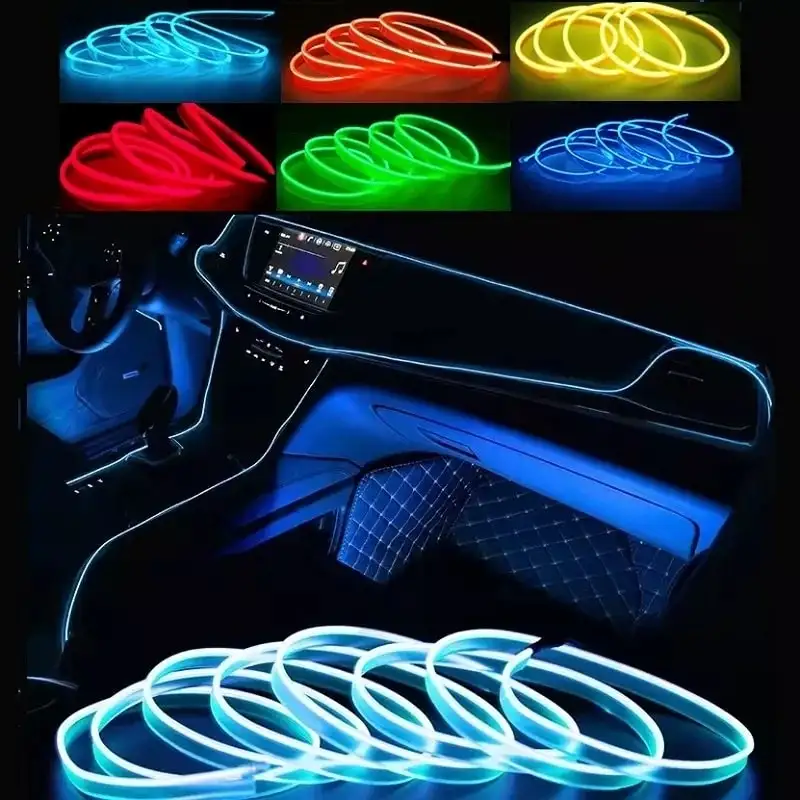 Lampada da interni per auto luminosa linea universale Kit di illuminazione decorativa per auto striscia luminosa per auto/