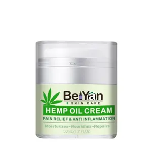 Custom Label Natural Organic Hemp Extract Oil Moisturizer Cream 1.7Oz für Pain Relief massage creme 50ml release muscle spannung