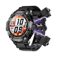 Jam Tangan Pintar T96 dengan Earbud TWS 2 in 1 Pemutar Musik Monitor Detak Jantung Tekanan Darah Smartwatch Menjawab Panggilan dengan Headphone