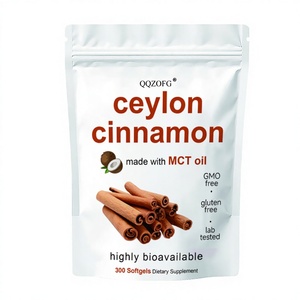 Offerta Speciale: Capsule di Cannella di Ceylon OEM, 300 Softgel con Olio MCT, Integratori di Cannella per Antiossidanti e Benessere - Product Image 1