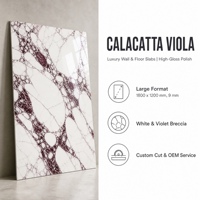 Dalle de pierre frittée brillante Bvlgari 1800x1200x9mm, veinure blanc-gris, 3 motifs continus, pour comptoir, mur, sol, hôtel de luxe, villa