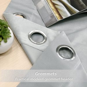 Kem nghiền flannel Rèm nhung màu rắn, rèm <span class=keywords><strong>c</strong></span>ửa sang trọng rèm vải nhung thanh lịch châu Âu - Product Image 5